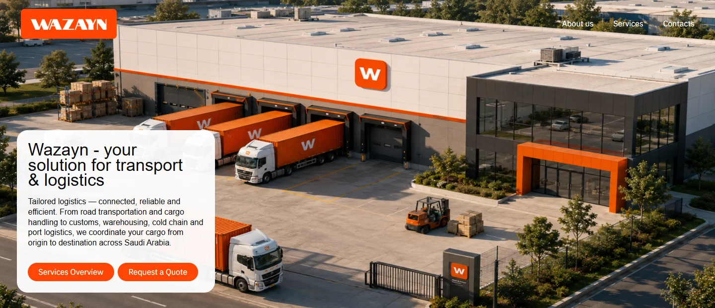 WAZAYN visual identity on its actual website
