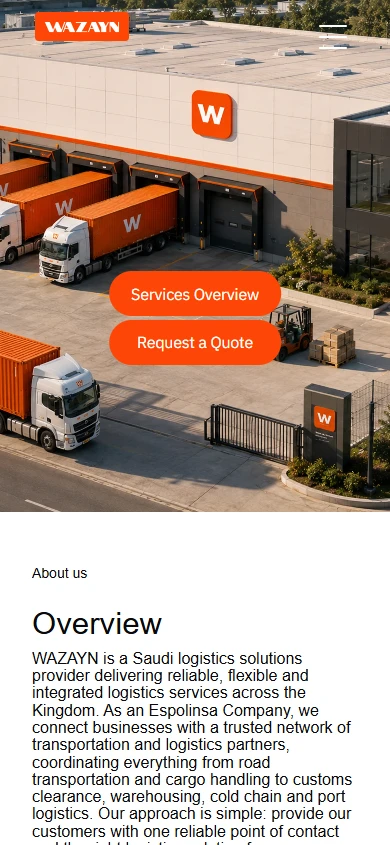 WAZAYN website on mobile